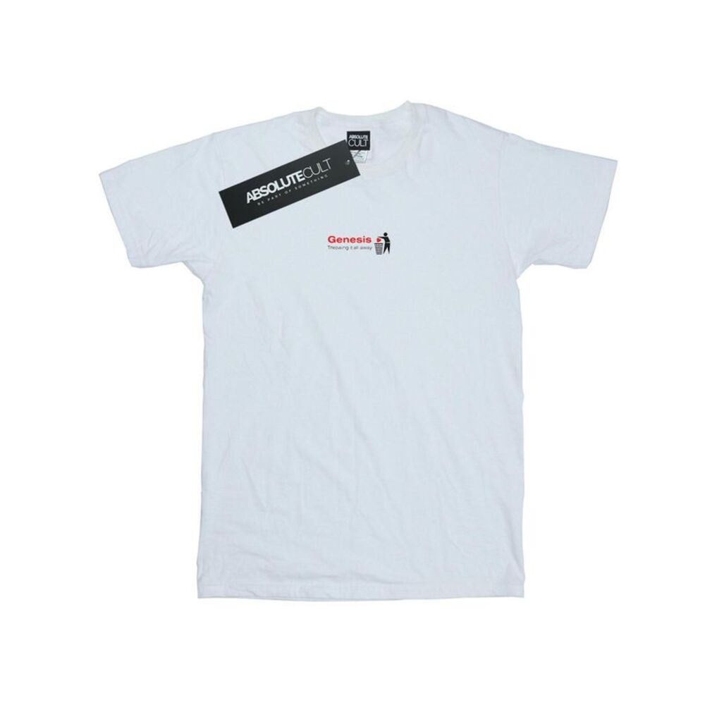 Genesis Womens/Ladies Throwing It All Away Cotton Boyfriend T-Shirt / White